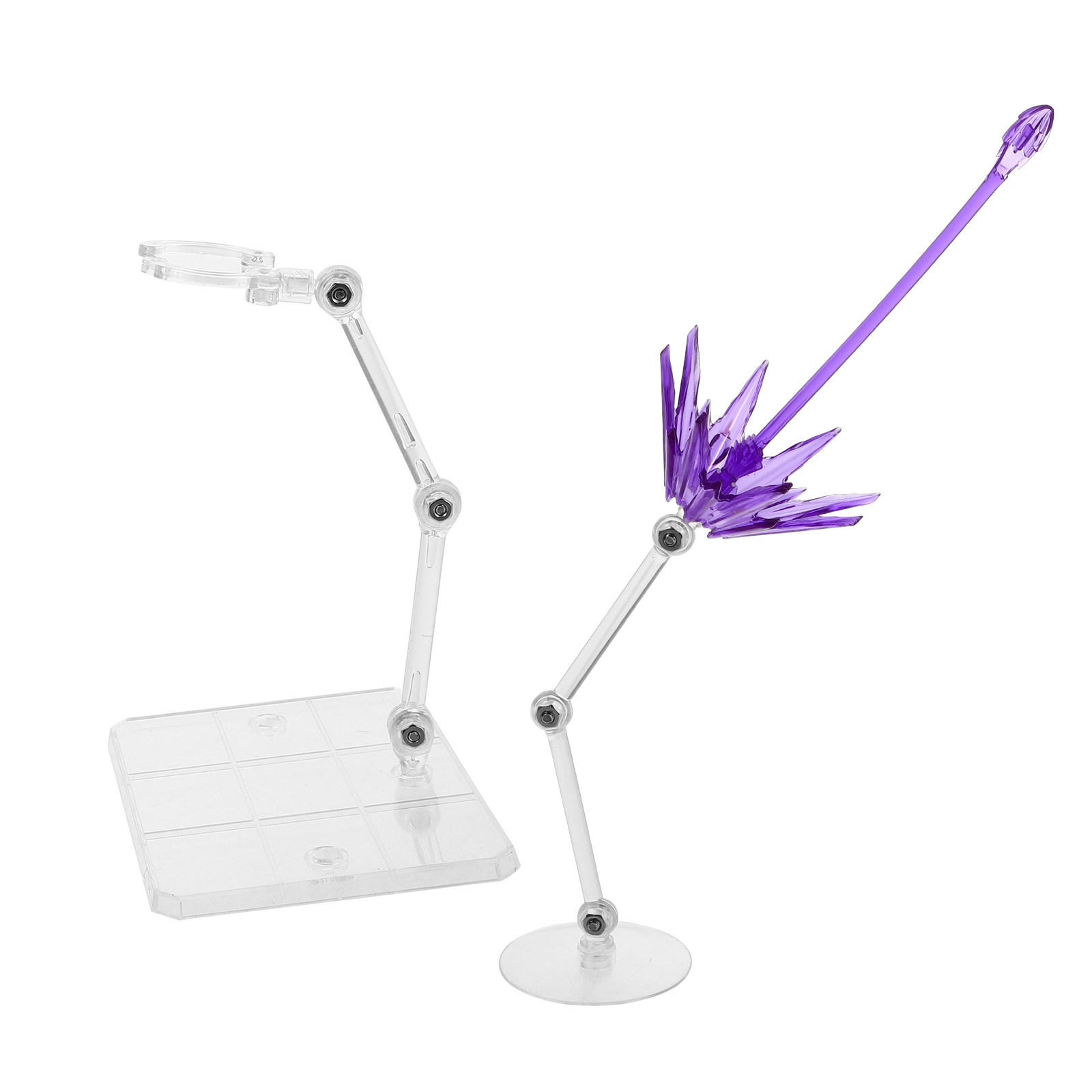 Action Figure Stand - ฐานตั้งโชว์โมเดลแอคชั่นแบบใสพร้อมเอฟเฟกต์พิเศษ 2 ชิ้น