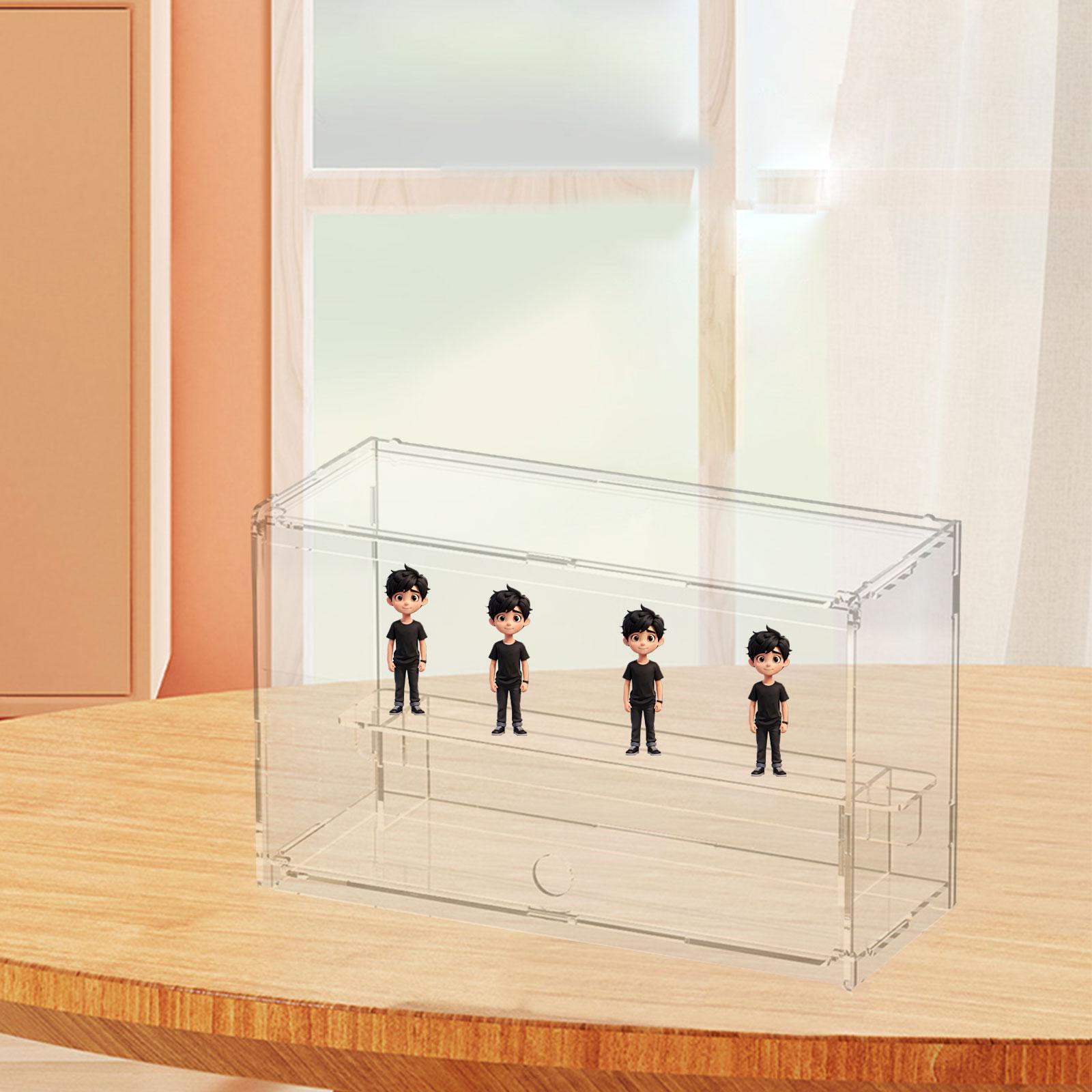 Action Figure Stand - ตู้โชว์แบบใส ตู้โชว์รุ่นพร้อมชั้นวาง ตู้โชว์แอ็คชั่นฟิกเกอร์ ตู้โชว์ฟิกเกอร์โปร่งใส ขาตั้งจอแสดงผลสำหรับห้องนั่งเล่น