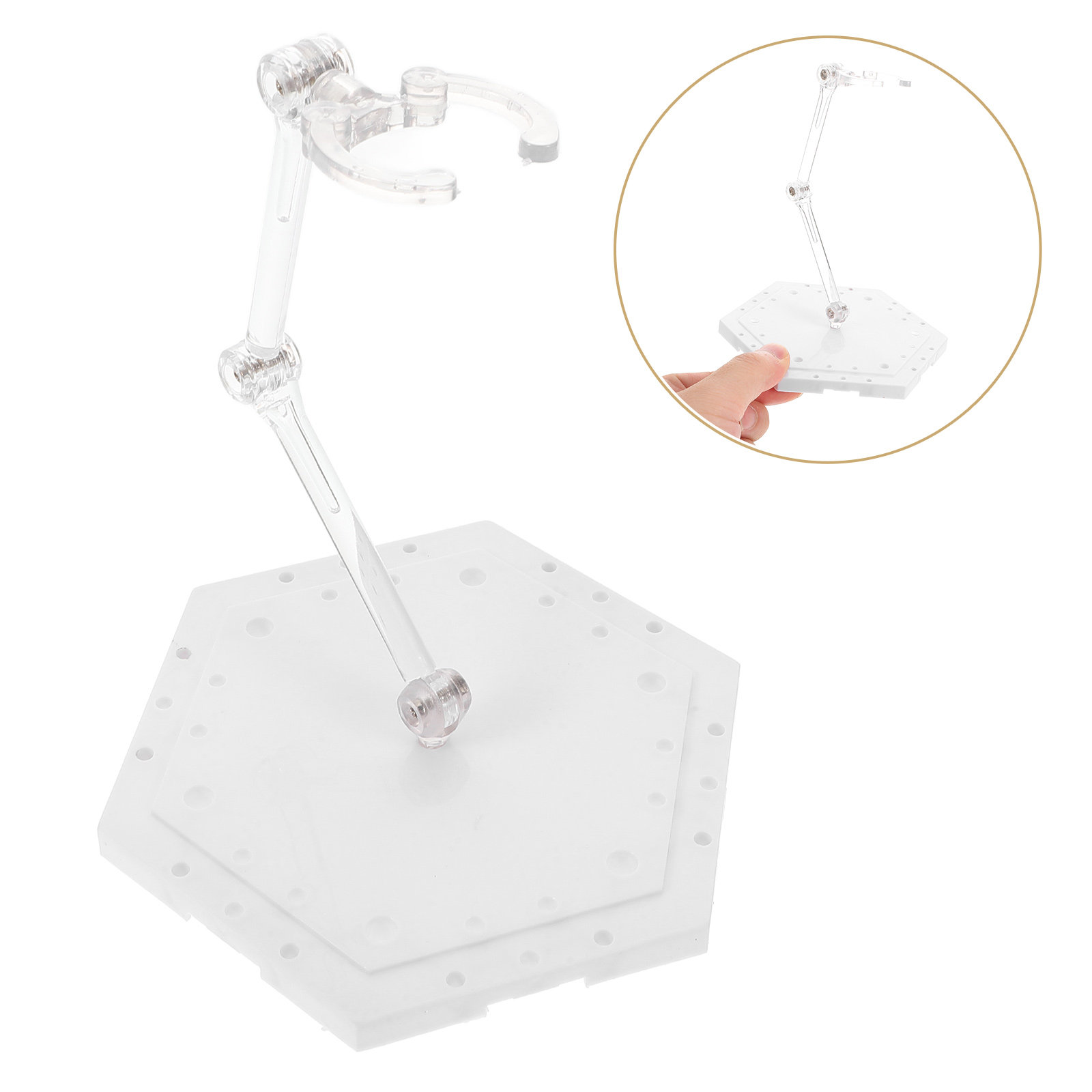 Action Figure Stand - ขาตั้งฟิกเกอร์ปรับระดับได้ ฐาน PVC แข็งแรง สำหรับจัดแสดงของสะสม รองรับหลายมุม