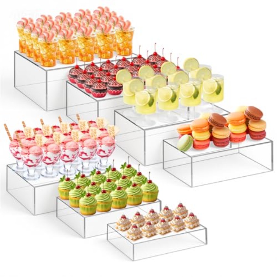 ชุดแท่นวางขนมสำหรับจัดเลี้ยง:  - Display Risers Set บทวิจารณ์และราคา